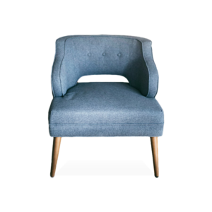 single blue fabric chair 1